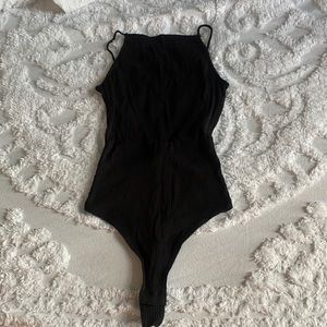 H &M Black Backless Bodysuit